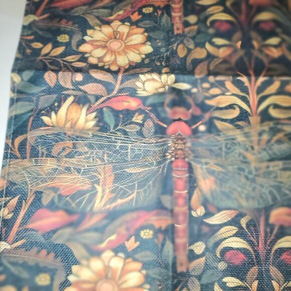 William Morris Dragonfly Table Runner 13"x72" Floral Traditional Dark Academia - Picture 6 of 7